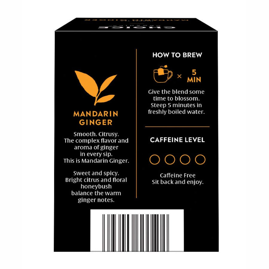 CHOICE TEA - MADNARIN GINGER TEA (16 TEA BAGS, 1.02 OZ)