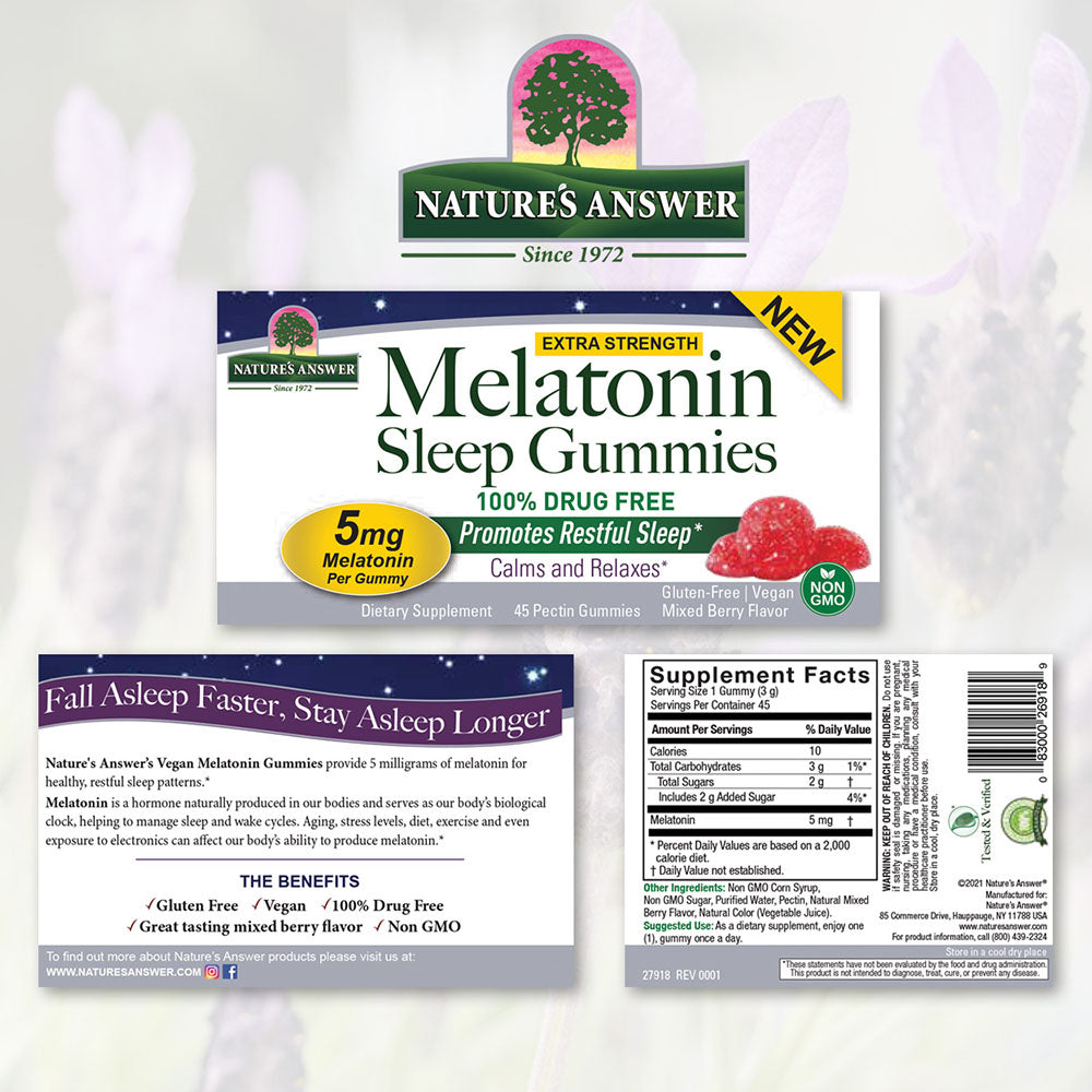 NATURE'S ANSWER - MELATONIN 5 MG (45 GUMMIES)