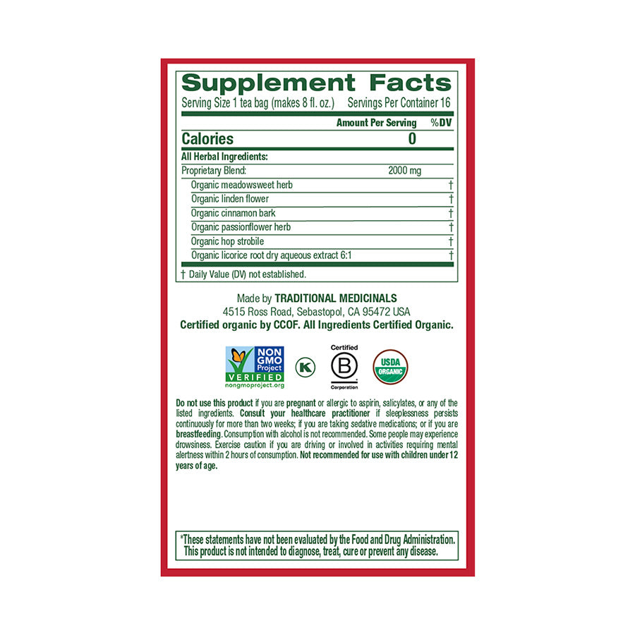 TRADITIONAL MEDICINALS - COLD CARE PM TEA (16 TEA BAGS, 1.13 OZ)