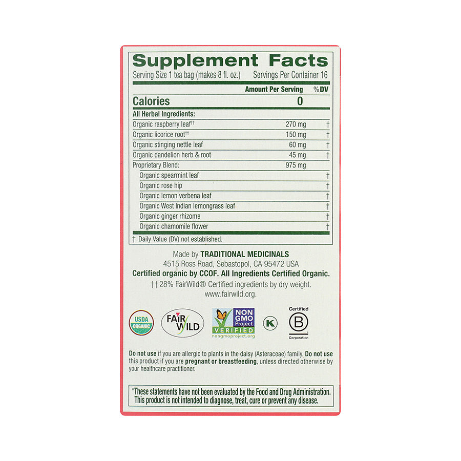 TRADITIONAL MEDICINALS - HEALTHY CYCLE WOMEN'S TEA (16 TEA BAGS, 0.85 OZ)