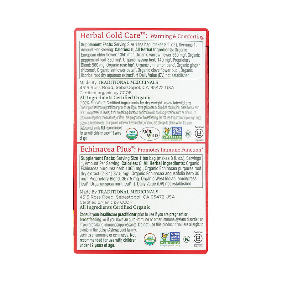 TRADITIONAL MEDICINALS - COLD SEASON HERB TEA SAMPLER (16 TEA BAGS, 0.96 OZ)