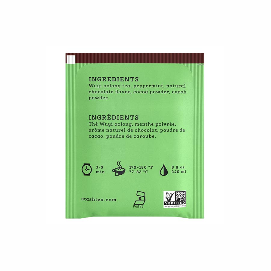 STASH TEA - CHOCOLATE MINT OOLONG TEA (18 TEA BAGS, 1.2 OZ)