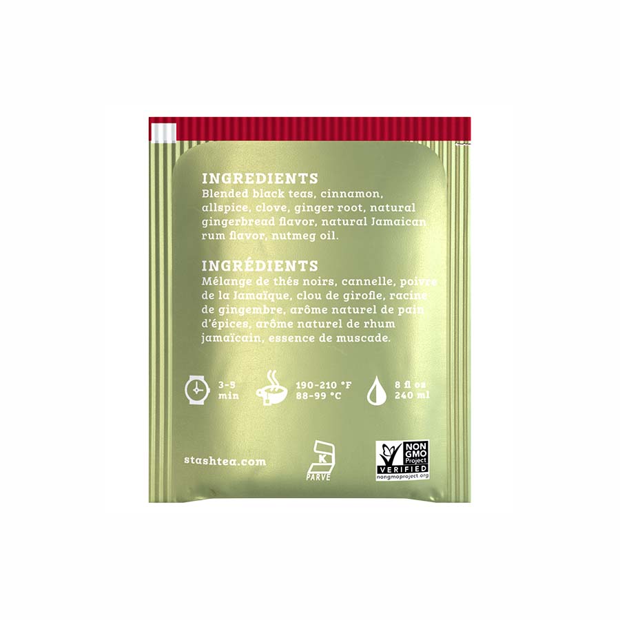 STASH TEA - HOLIDAY CHAI BLACK TEA (18 TEA BAGS, 1.1 OZ)