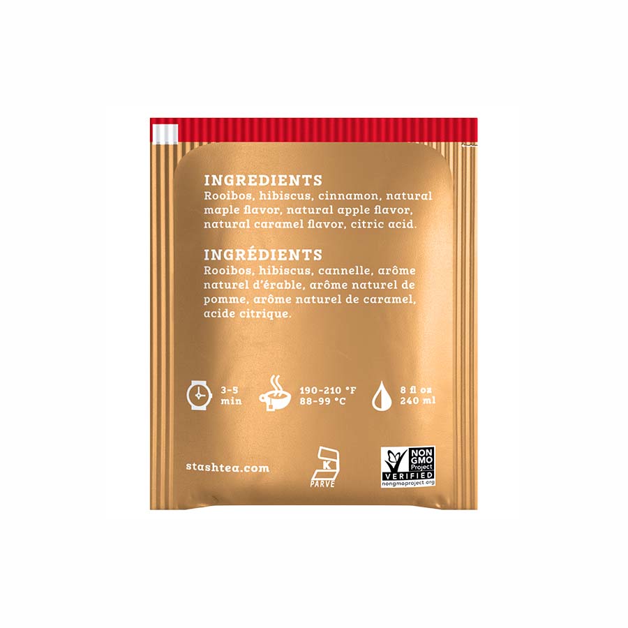 STASH TEA - MAPLE APPLIE CIDER HERBAL TEA (18 TEA BAGS, 1.2 OZ)