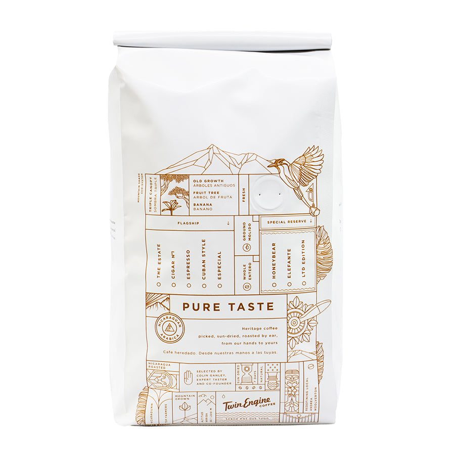 TWIN ENGINE COFFEE - ORGANIC ESTATE BREAKFAST GROUND COFFEE (2.2 LB BAG)