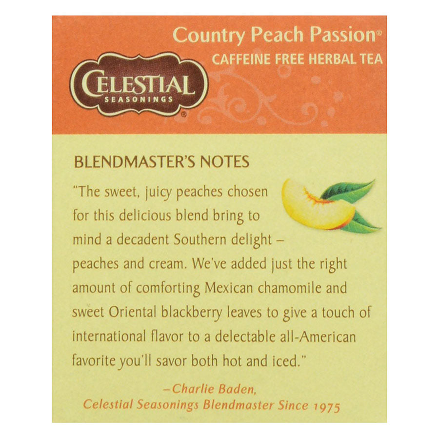 CELESTIAL SEASONINGS - COUNTRY PEACH PASSION HERBAL TEA (20 TEA BAGS, 1.4 OZ)