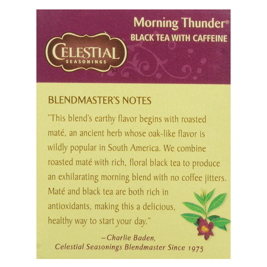 CELESTIAL SEASONINGS - MORNING THUNDER BLACK TEA (20 TEA BAGS, 1.4 OZ)