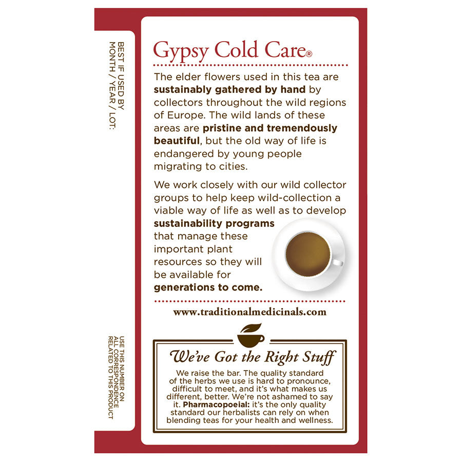 TRADITIONAL MEDICINALS - HERBAL COLD CARE TEA (16 TEA BAGS, 0.99 OZ)