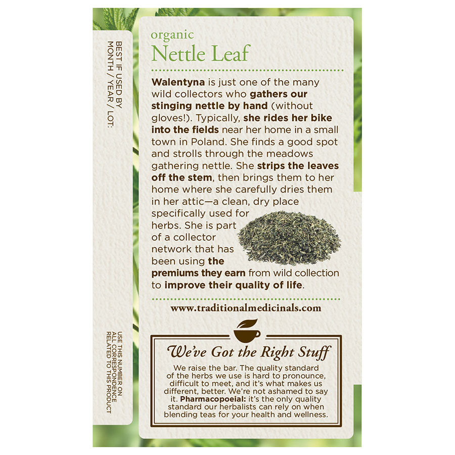 TRADITIONAL MEDICINALS - ORGANIC NETTLE LEAF TEA (16 TEA BAGS, 1.13 OZ)
