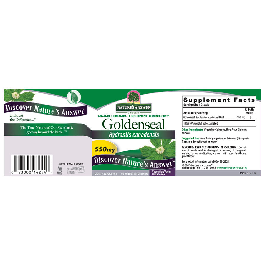NATURE'S ANSWER - GOLDENSEAL ROOT (50 CAPSULES)