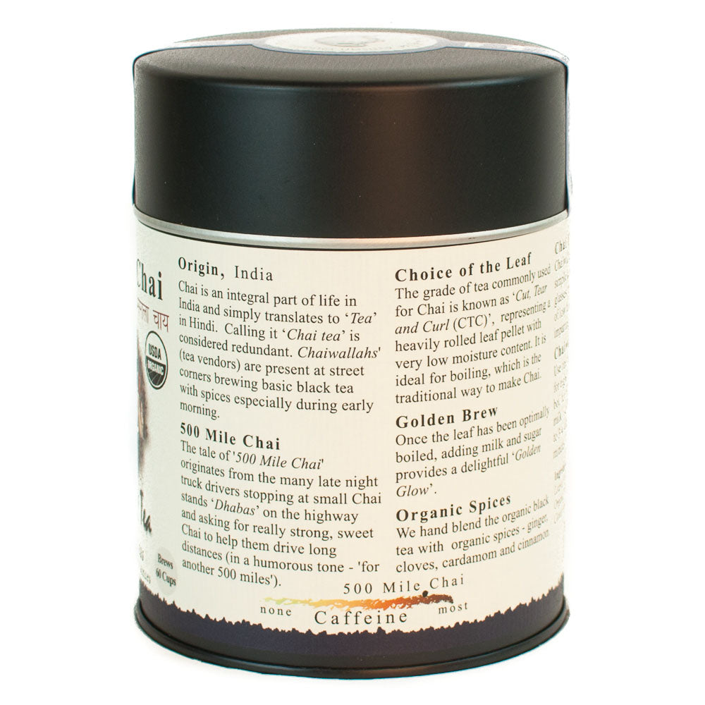 THE TAO OF TEA - 500 MILE CHAI LOOSE LEAF TEA (4 OZ TIN)