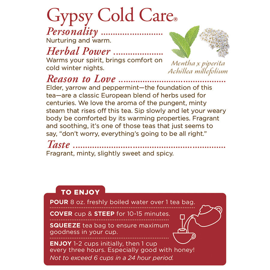 TRADITIONAL MEDICINALS - HERBAL COLD CARE TEA (16 TEA BAGS, 0.99 OZ)
