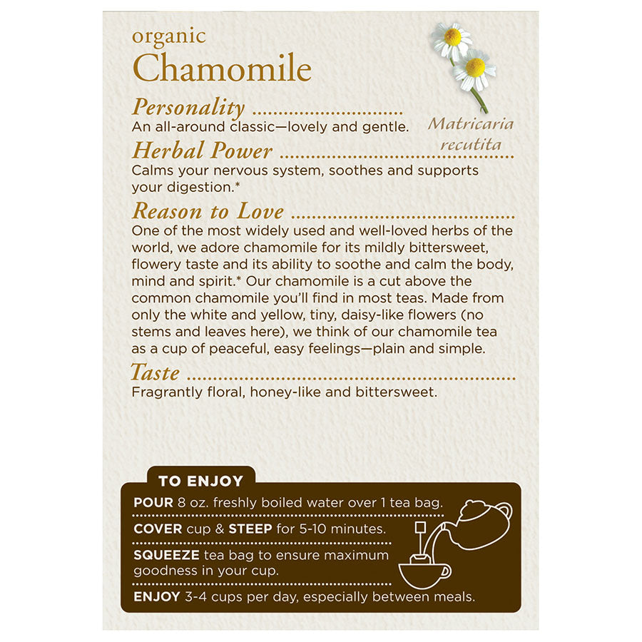 TRADITIONAL MEDICINALS - ORGANIC CHAMOMILE TEA (16 TEA BAGS, 0.74 OZ)