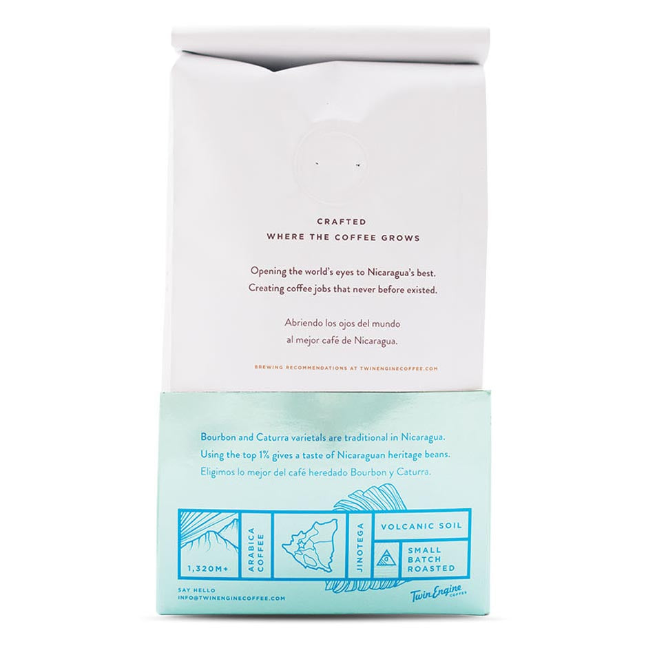 TWIN ENGINE COFFEE - ORGANIC ESTATE DARK ROAST COFFEE (14 OZ BAG)