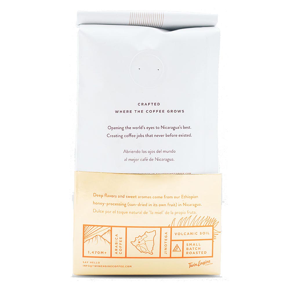 TWIN ENGINE COFFEE - ORGANIC GROUND HONEY-BEAR EDITION DARK COFFEE (10.5 OZ BAG)