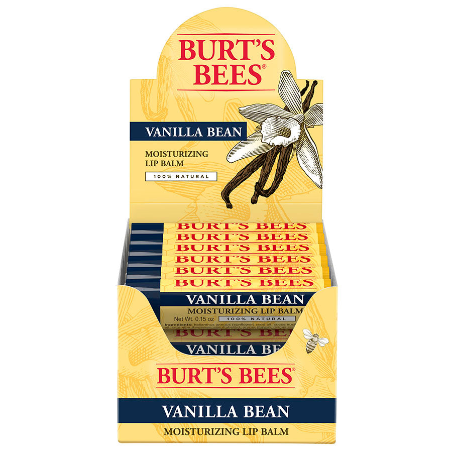 BURT'S BEES VANILLA BEAN LIP BALM REFILL BOX (12 PACK BOX)