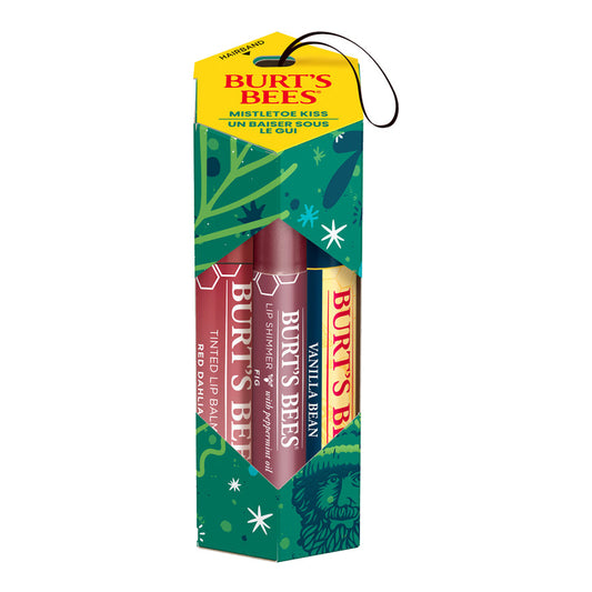 BURT'S BEES MISTLETOE KISS RED COLLECTION HOLIDAY GIFT SET