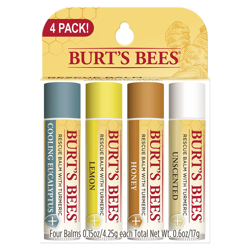 BURT'S BEES LIP BALM RESCUE (4 TUBES)