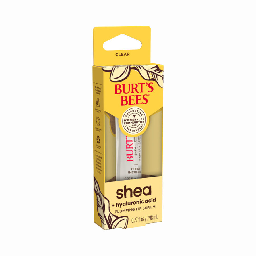 BURT'S BEES CLEAR SHEA + HYALURONIC ACID PLUMPING LIP SERUM (0.27 OZ)