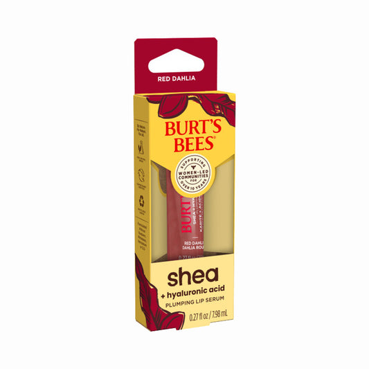 BURT'S BEES RED DHALIA SHEA + HYALURONIC ACID PLUMPING LIP SERUM (0.27 OZ)
