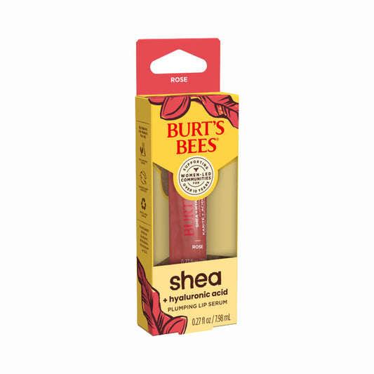 BURT'S BEES ROSE SHEA + HYALURONIC ACID PLUMPING LIP SERUM (0.27 OZ)