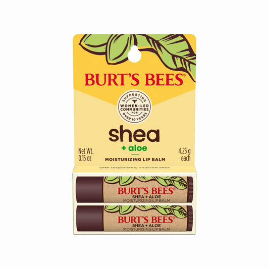 BURT'S BEES SHEA + ALOE MOISTURIZING LIP BALM (2 PACK)
