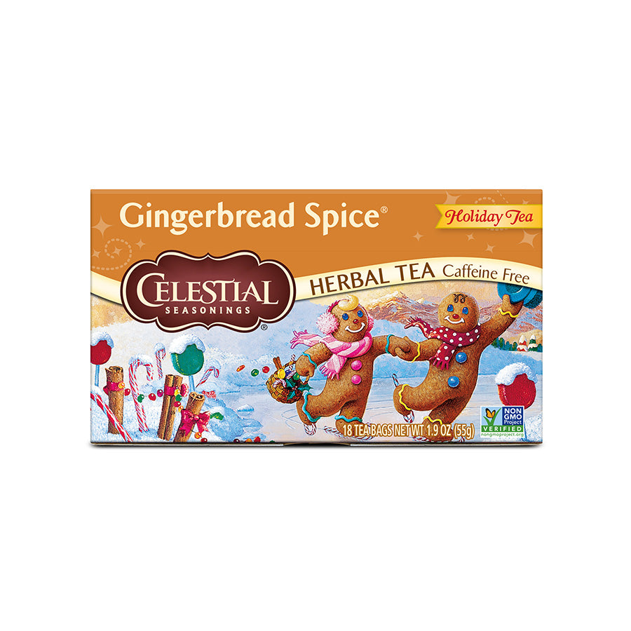 CELESTIAL SEASONINGS - GINGERBREAD SPICE HERBAL TEA (18 TEA BAGS, 1.9 OZ)