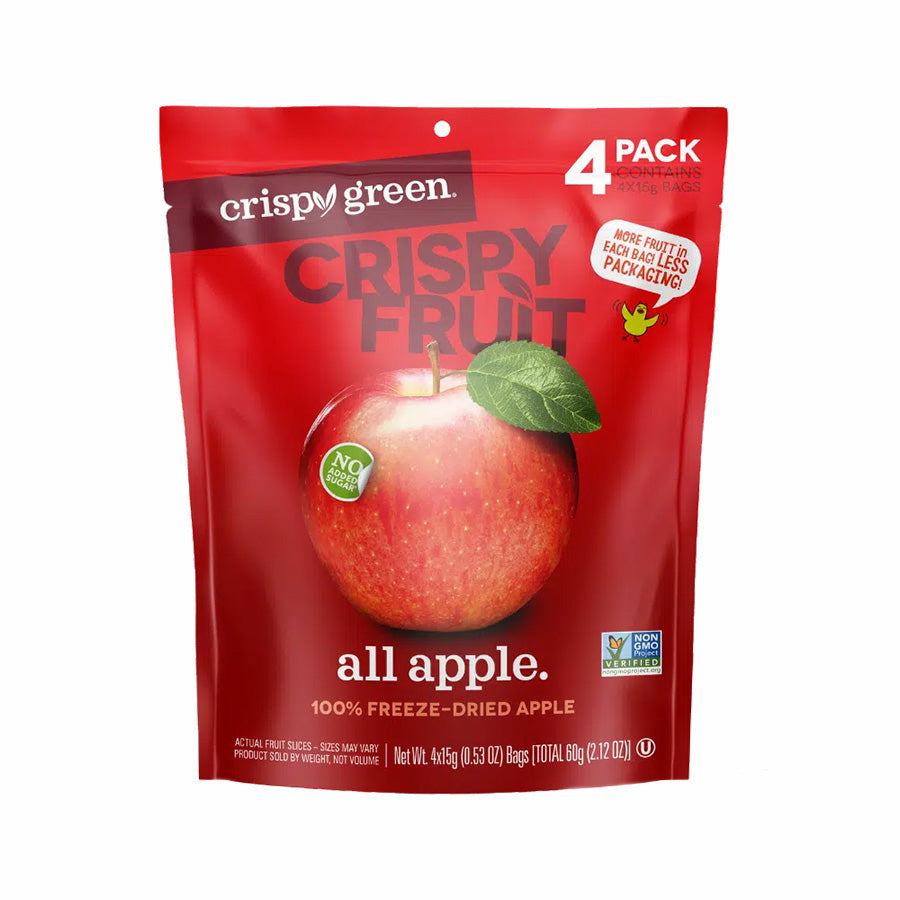 CRISPY GREEN - APPLE FREEZE-DRIED FRUIT PACK (4 POUCHES)