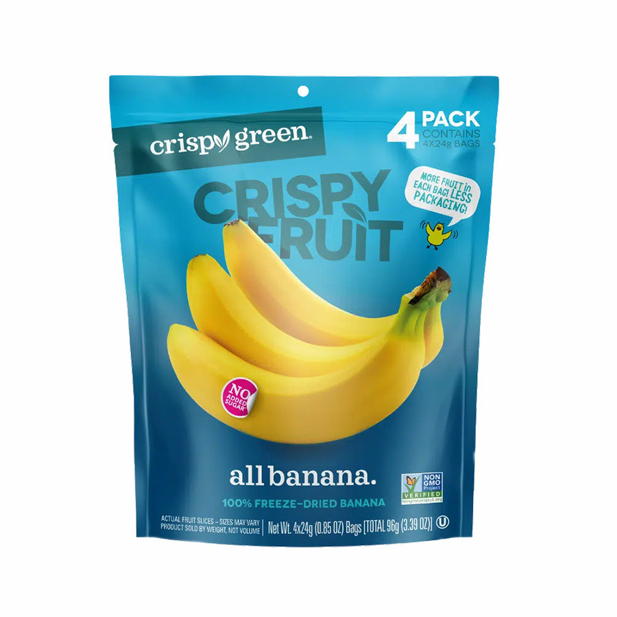 CRISPY GREEN - BANANA FREEZE-DRIED FRUIT PACK (4 POUCHES)