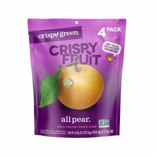 CRISPY GREEN - PEAR FREEZE-DRIED FRUIT PACK (4 POUCHES)