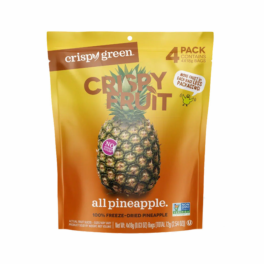 CRISPY GREEN - PINEAPPLE FREEZE-DRIED FRUIT PACK (4 POUCHES)