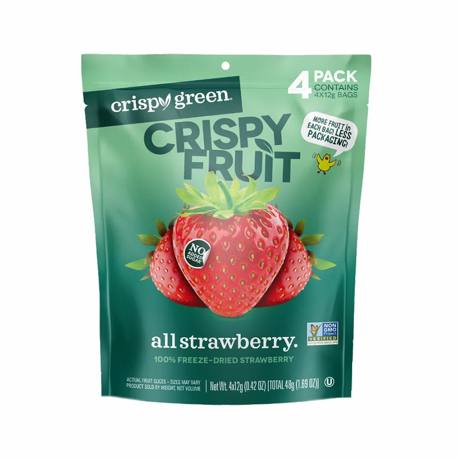 CRISPY GREEN - STRAWBERRY FREEZE-DRIED FRUIT PACK (4 POUCHES)