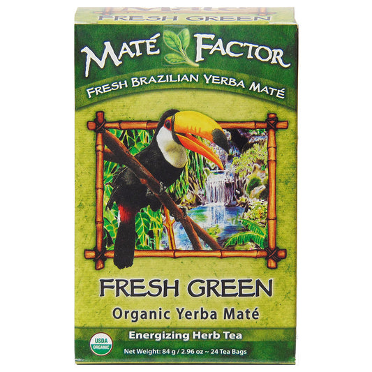MATE FACTOR - ORIGINAL FRESH GREEN YERBA MATE TEA (24 TEA BAGS, 2.96 OZ)