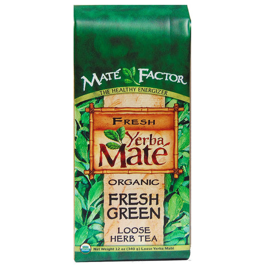MATE FACTOR - ORIGINAL FRESH GREEN LOOSE LEAF YERBA MATE TEA (12 OZ BAG)