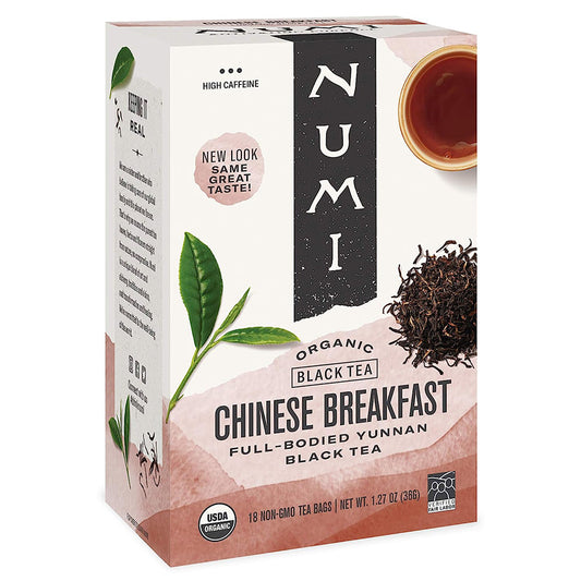 NUMI ORGANIC TEA - CHINESE BREAKFAST TEA (18 TEA BAGS, 1.27 OZ)