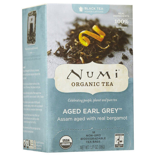 NUMI ORGANIC TEA - AGED EARL GREY TEA (18 TEA BAGS, 1.27 OZ)