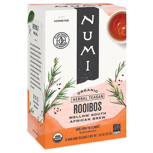 NUMI ORGANIC TEA - ROOIBOS TEA (18 TEA BAGS, 1.52 OZ)