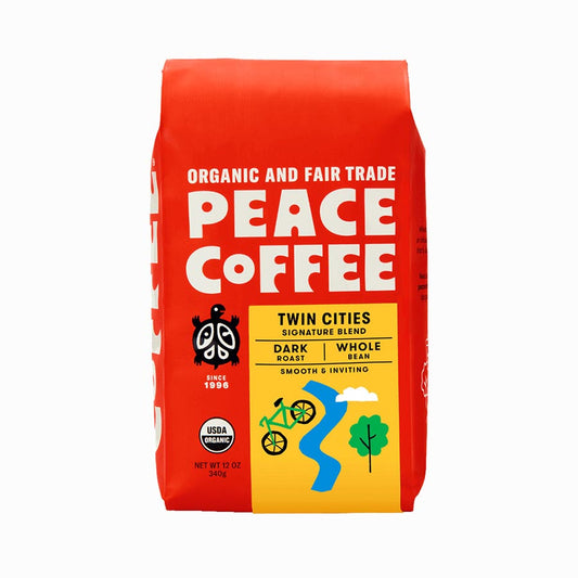 PEACE COFFEE - WHOLE BEAN TWIN CITIES SIGNATURE BLEND (12 OZ)