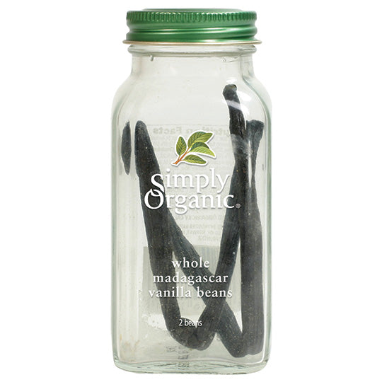 SIMPLY ORGANIC - MADAGASCAR VANILLA BEANS (2 BEANS, BOTTLE)