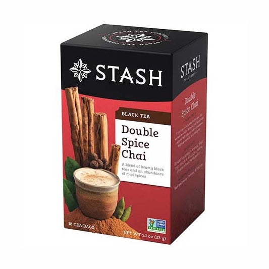 STASH TEA - DOUBLE SPICE CHAI BLACK TEA (18 TEA BAGS, 1.1 OZ)