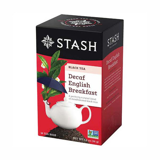 STASH TEA - DECAF ENGLISH BREAKFAST BLACK TEA (18 TEA BAGS, 1.2 OZ)