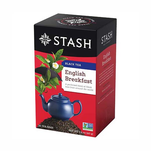 STASH TEA - ENGLISH BREAKFAST BLACK TEA (20 TEA BAGS, 1.4 OZ)