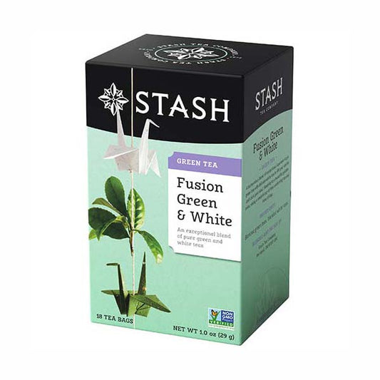 STASH TEA - FUSION GREEN & WHITE TEA (18 TEA BAGS, 1.0 OZ)