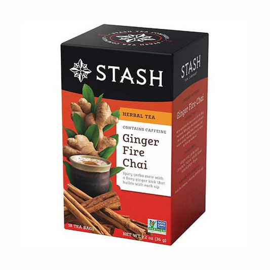 STASH TEA - GINGER FIRE CHAI HERBAL TEA (18 TEA BAGS, 1.2 OZ)