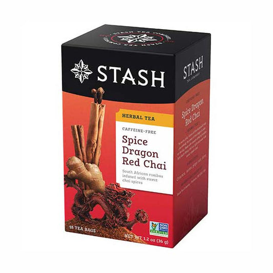 STASH TEA - SPICE DRAGON RED CHAI TEA (18 TEA BAGS, 1.2 OZ)