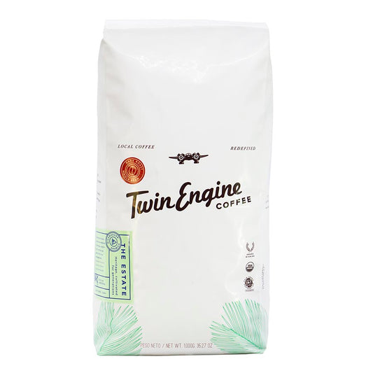 TWIN ENGINE COFFEE - ORGANIC ESTATE DARK WHOLE BEAN COFFEE (2.2 LB BAG)