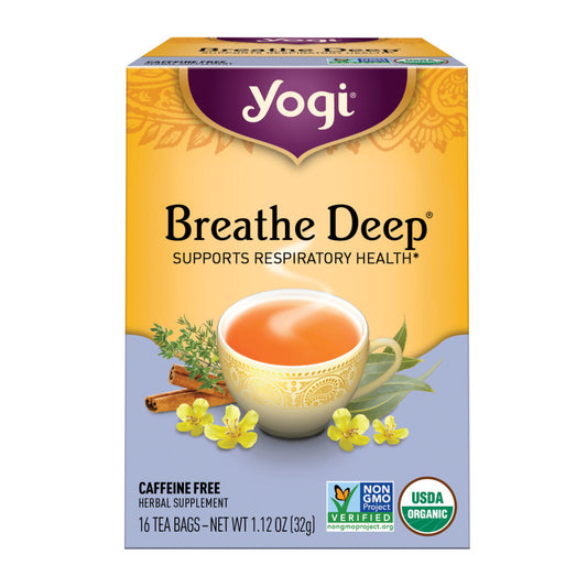 YOGI TEA - ORGANIC BREATHE DEEP TEA (16 TEA BAGS, 1.12 OZ)