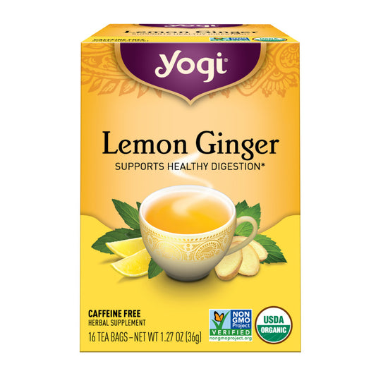 YOGI TEA - LEMON GINGER TEA (16 TEA BAGS, 1.27 OZ)