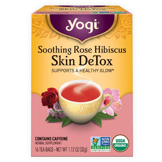 YOGI TEA - ROSE HIBISCUS SKIN DETOX TEA (16 TEA BAGS)