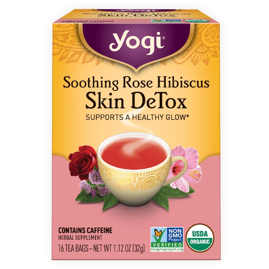 YOGI TEA - ROSE HIBISCUS SKIN DETOX TEA (16 TEA BAGS)